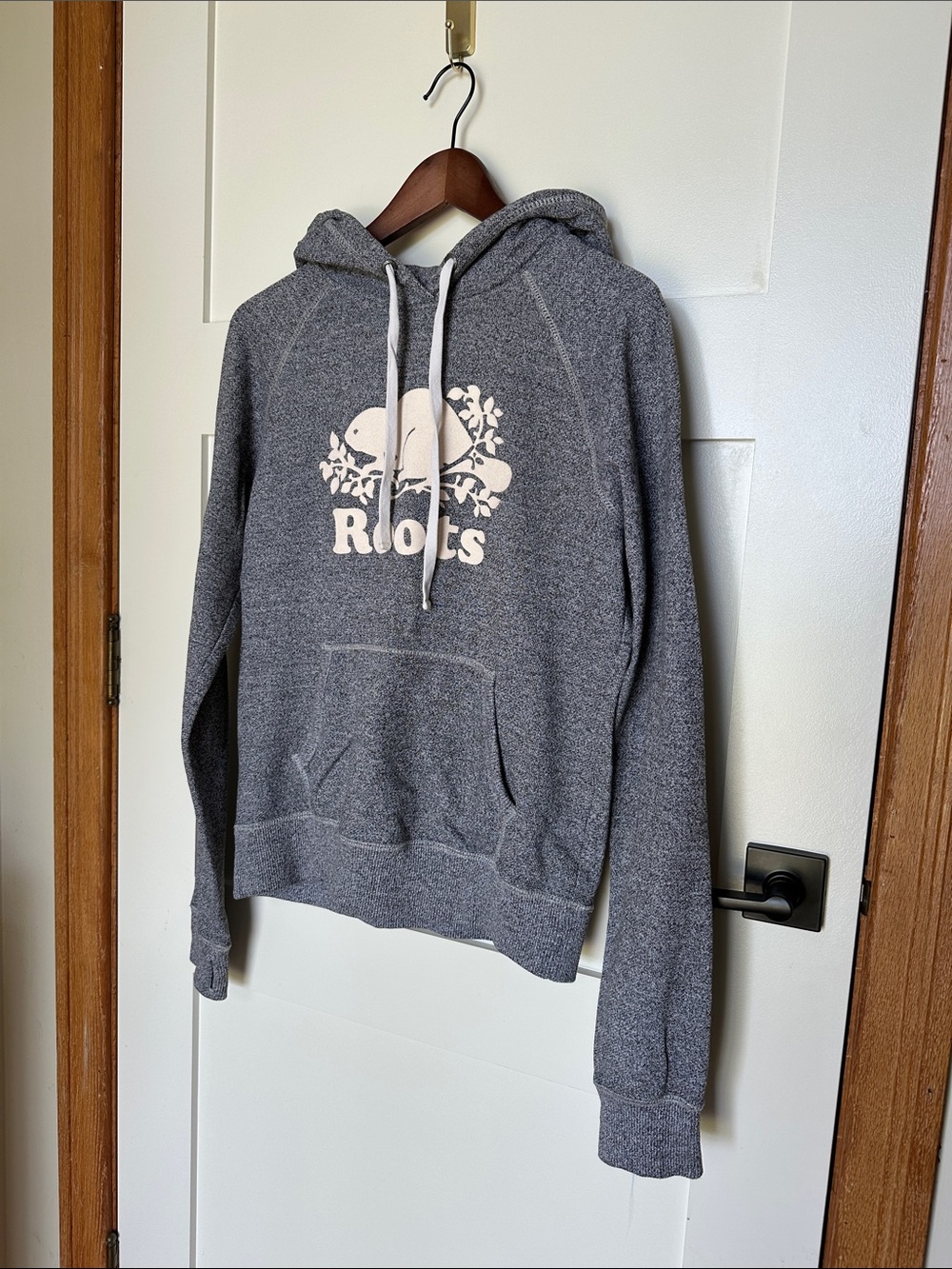 Roots Women’s Heather Gray Hoodie Sweater with Logo
